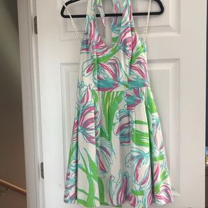 Lilly Pulitzer Ross Halter Tie Neck Dress